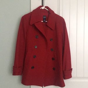Gap woman’s red pea coat